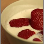 Premières Fraises et Lait d’Amandes