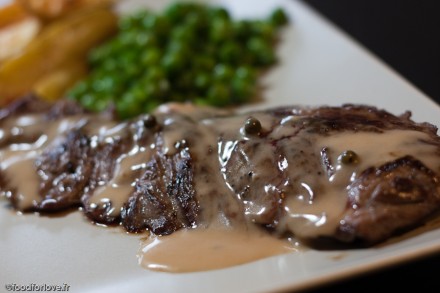 bavette grillee sauce au poivre