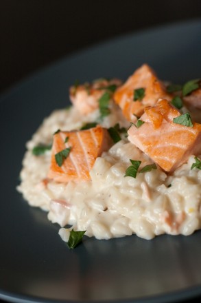 risotto cremeux citronne au saumon