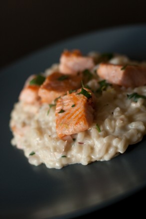 risotto cremeux citronne au saumon