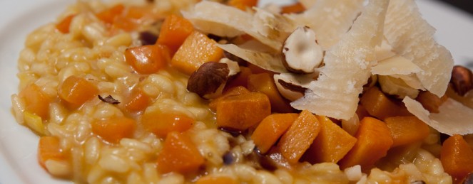 Risotto à la Courge Musquée et aux Noisettes