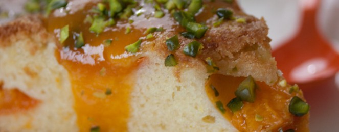 Gâteau aux Abricots et Pistaches, Coulis d’abricot