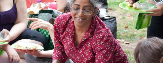 Des Carrés au Beurre de Cacahuètes et Confiture dans les Jardins de Bercy