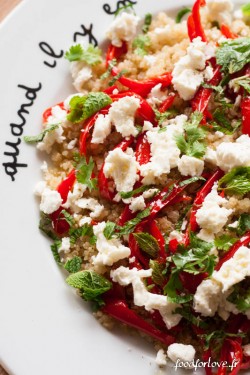 salade quinoa poivrons rotis feta menthe coriandre-2