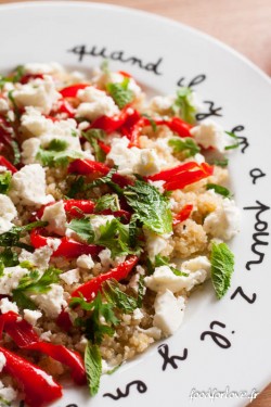 salade quinoa poivrons rotis feta menthe coriandre-4