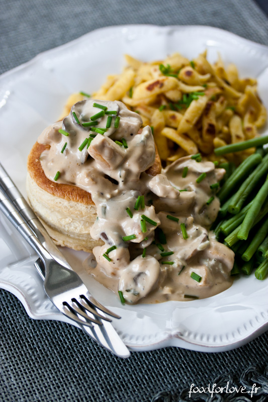 Bouchées à la Reine, au Poulet, Champignons et Bleu