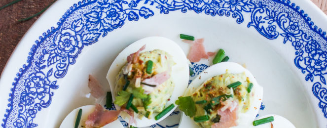 Bacon & Avocado Deviled Eggs