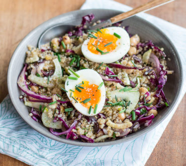 Salade de Quinoa au Chou Rouge, Fenouil & Pois Chiches