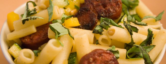 Le retour des pâtes … et du chorizo