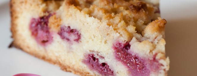 Gâteau aux Framboises Façon Crumble