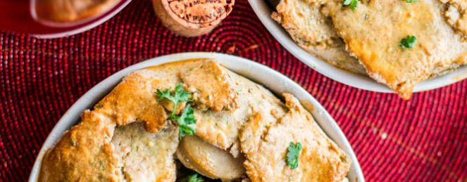 Tartelettes Rustiques au Boudin Blanc, Champignons, Oignon Rouge et Pomme